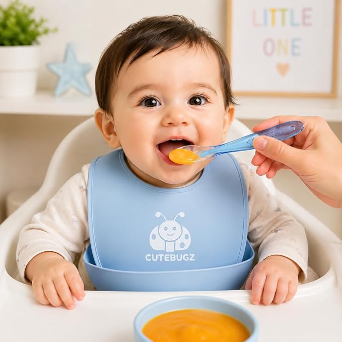 Baby Silicone Feeding Spoon Set for 4+ Months Babies