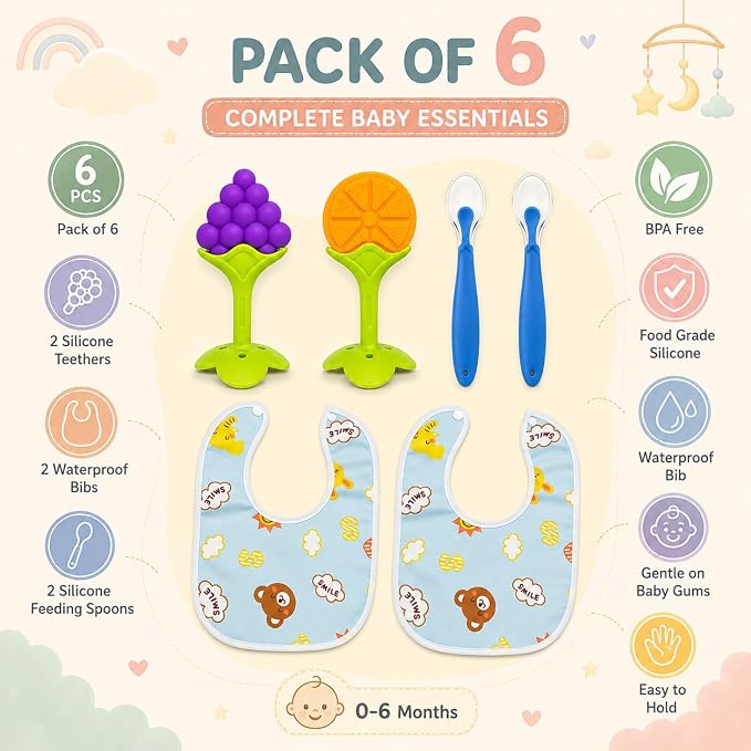 Baby Feeding Essentials Combo Pack for 0–6 Months